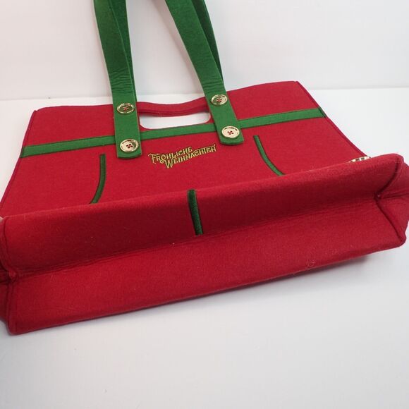 Disney Parks Christmas Holiday Tote Epcot Germany “Frohliche Weihnachten” Bag - Picture 5 of 6